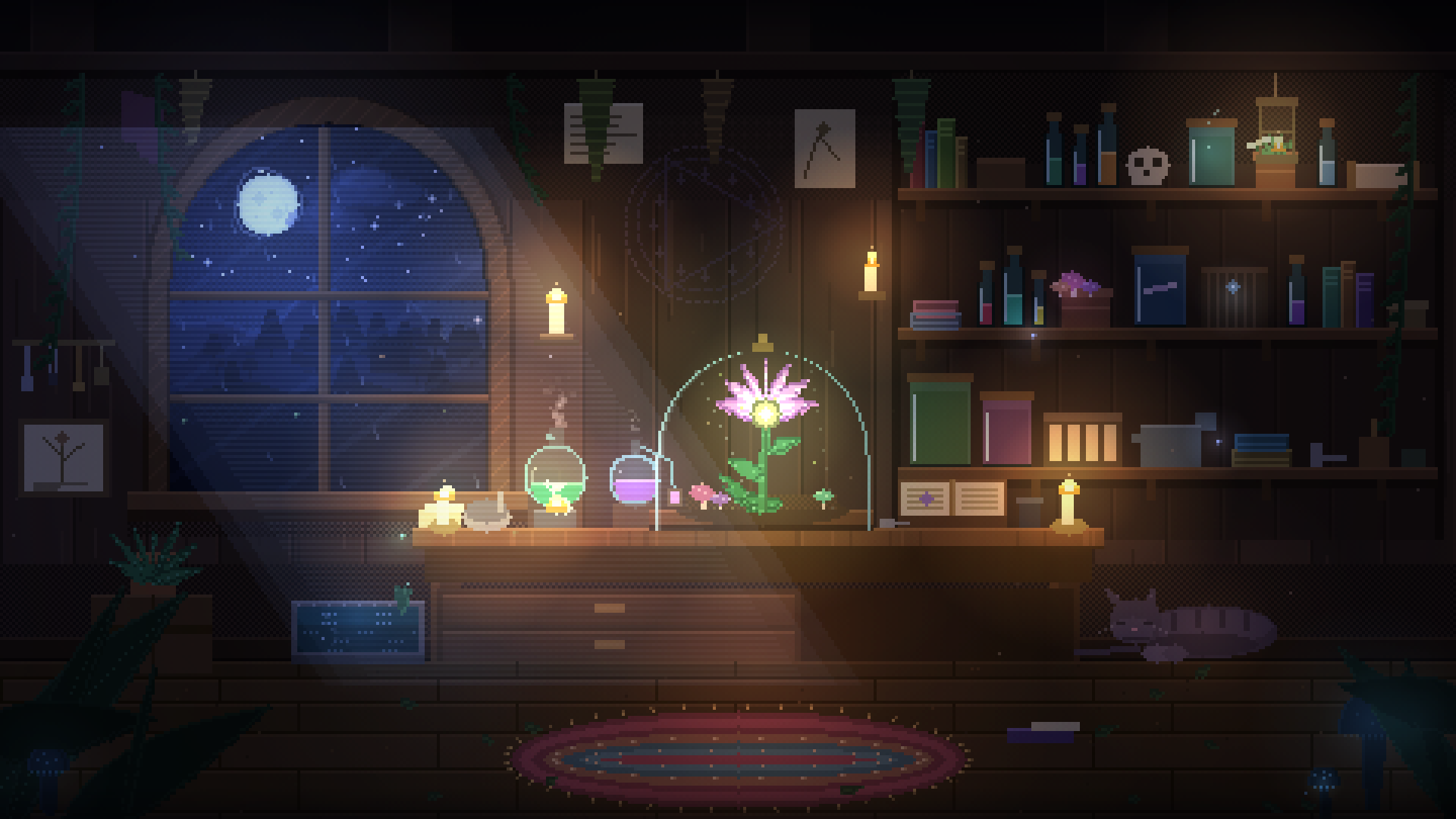 Claude Opus 5が描いたThe Moonlit Herbarium。
